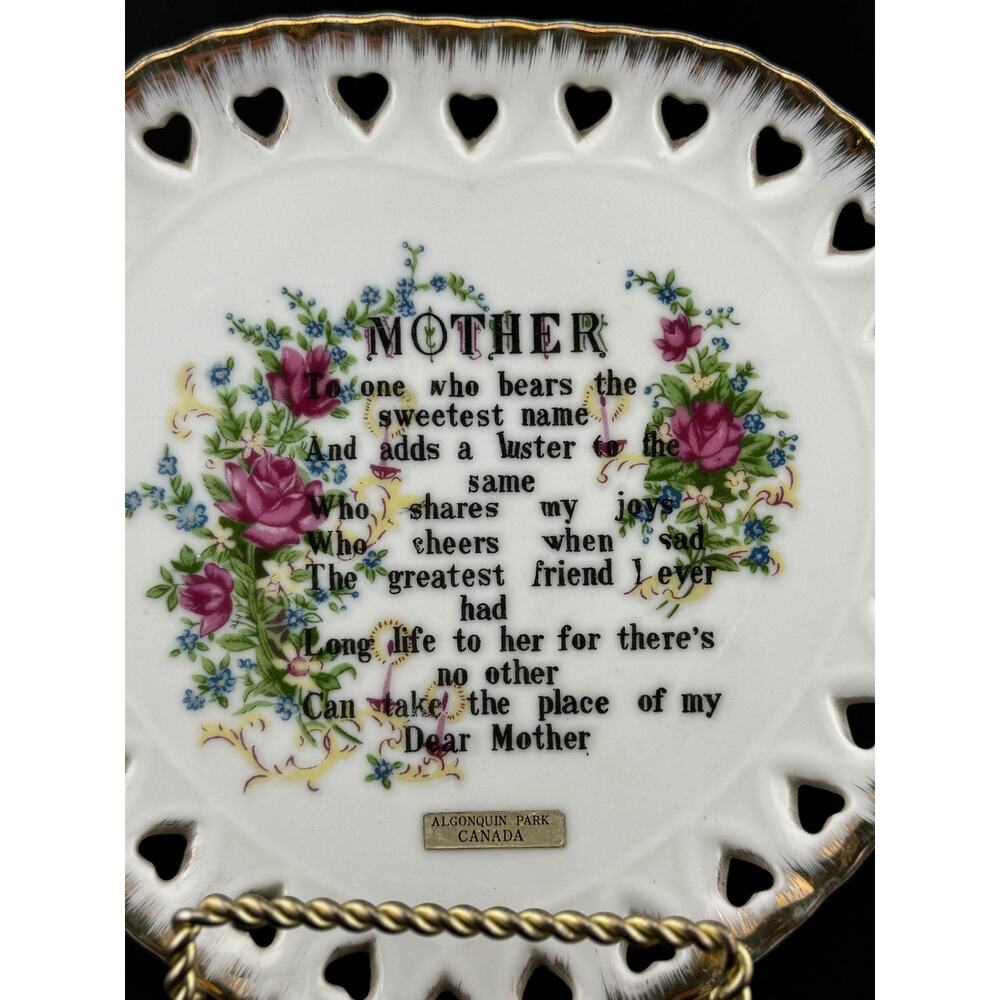 Vintage Decorative "Mother" Souvenir Plate - Picture 2 of 6